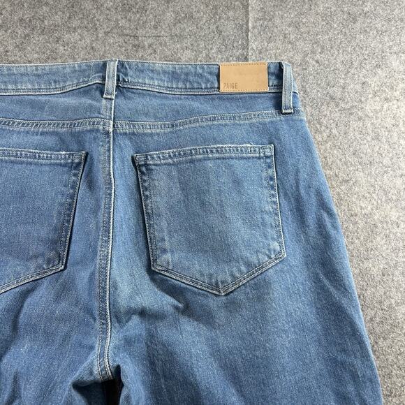 Paige Jeans Women’s 30 Colette Crop Flare Raw Hem Denim Boho Casual Retro - Picture 10 of 11